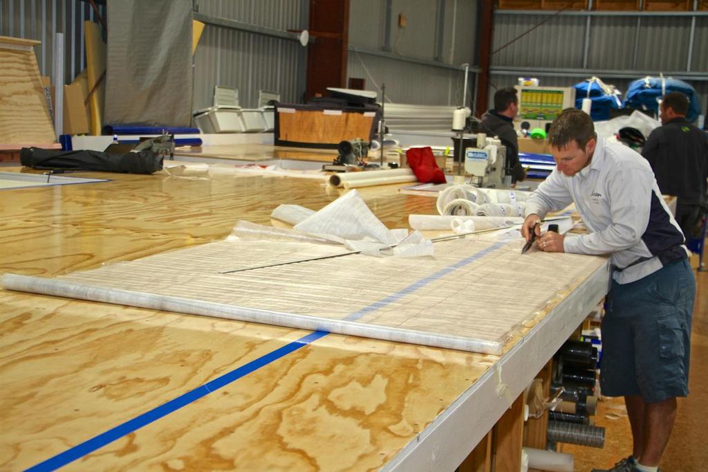 Sailmakers work standing up in the new loft - North Sails NZ Loft  - July 20, 2016 © Richard Gladwell/Sail-World NZ